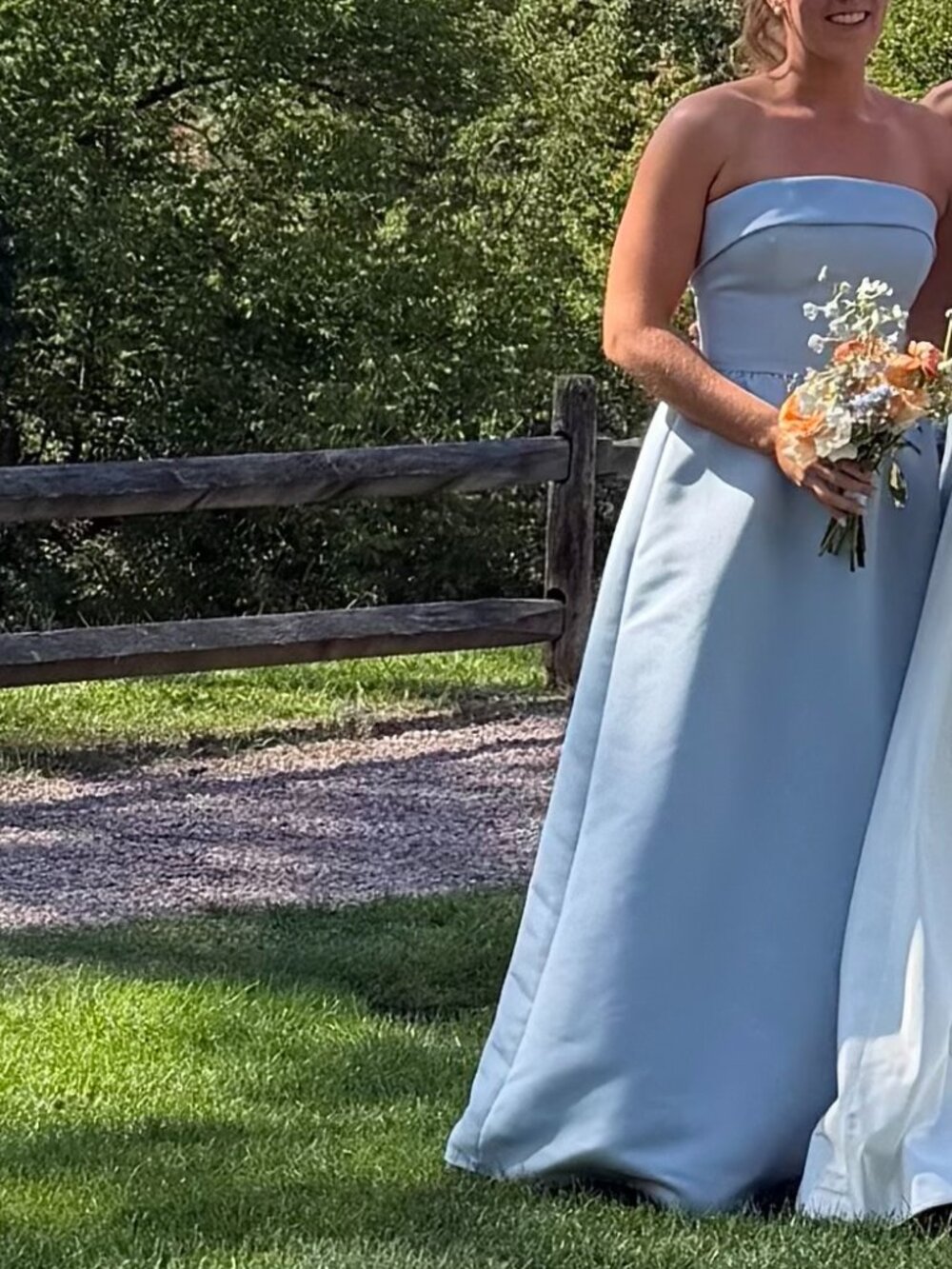 Amsale Rene Bridesmaid Strapless Dress - Color Ice